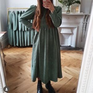 Johanna Sands wide wale corduroy Rosa dress UK 8